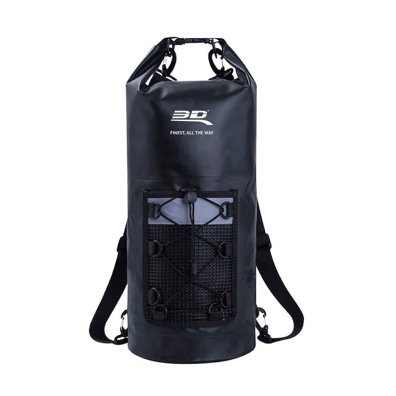 3D Mats 3D ROLL-TOP DRY BAG BACKPACK BLACK 6117-09